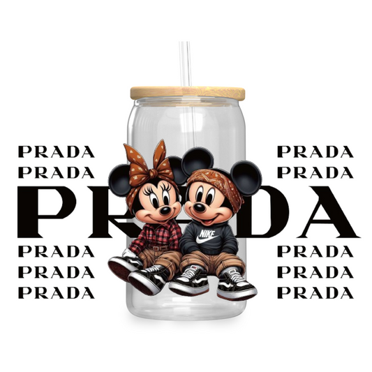 Prada Mouse Iced Coffee Glass