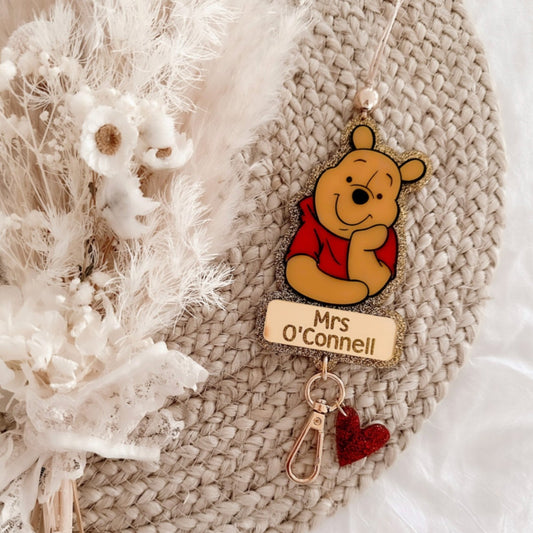 Personalised winnie the pooh lanyard