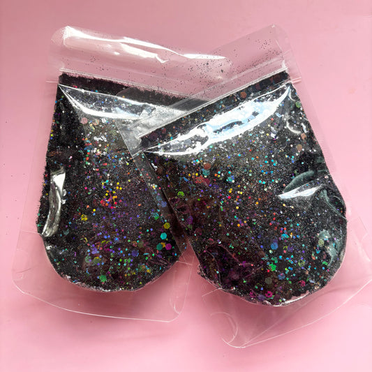 black chunky glitter 50g