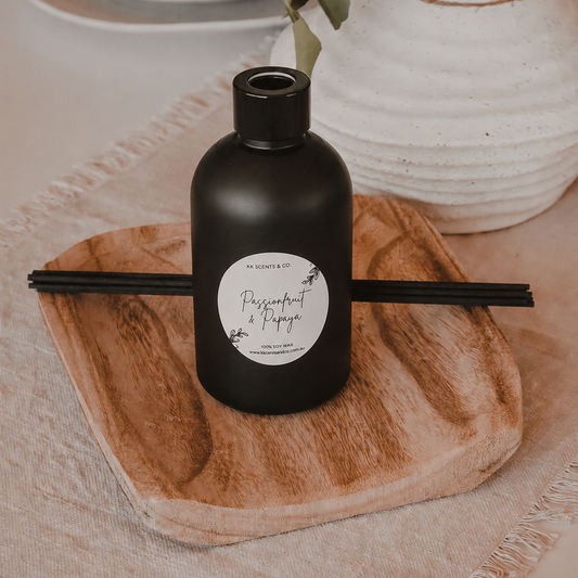 black reed diffuser passionfruit
