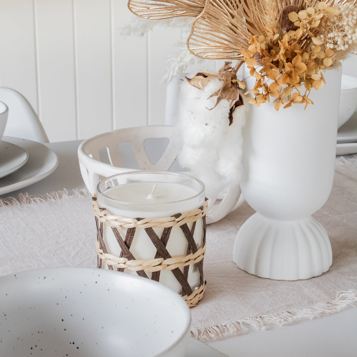 boho soy candle
