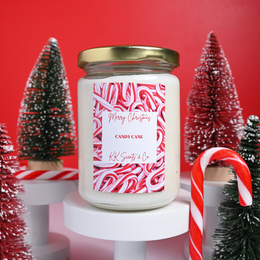 candy cane christmas candle