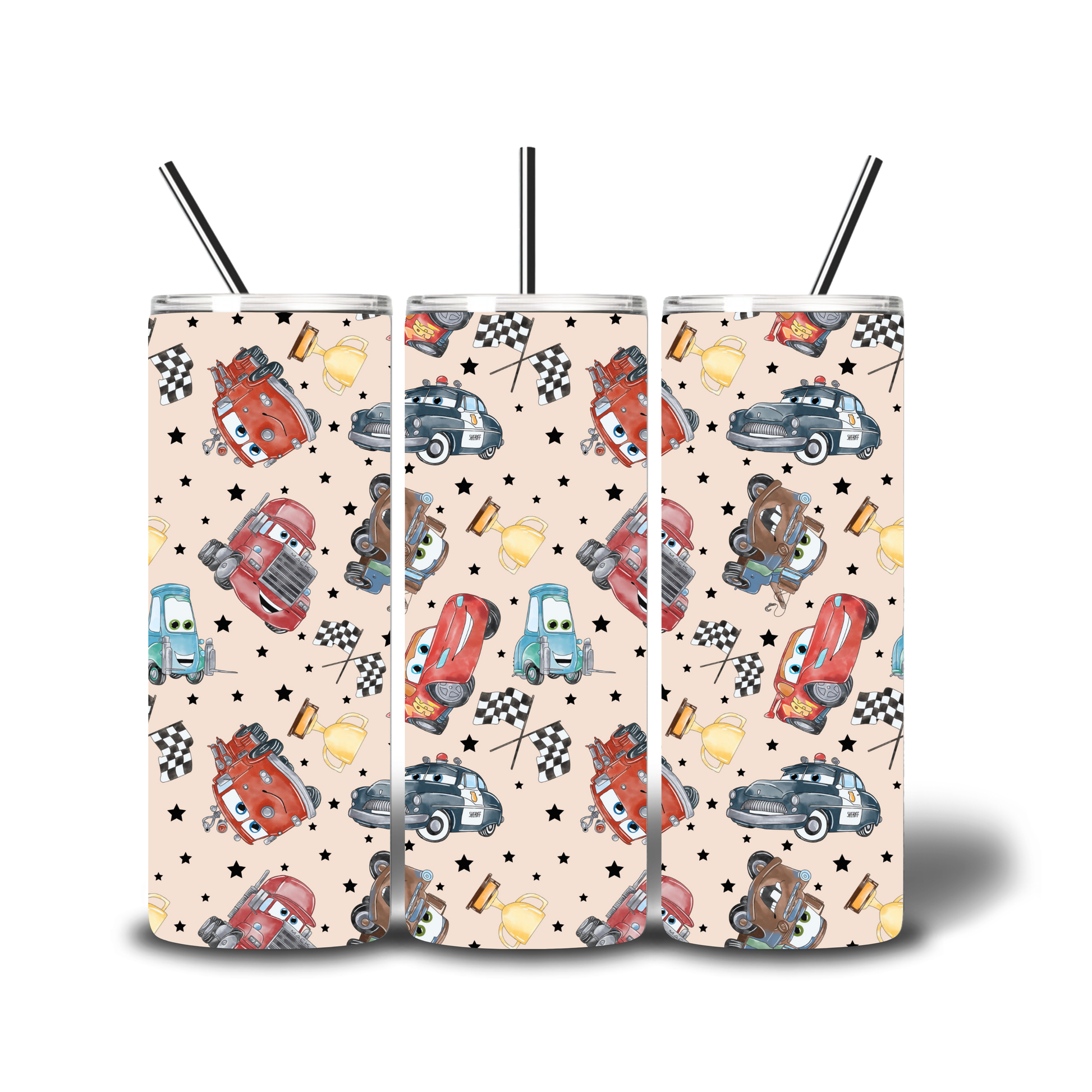 cars printed cup tumbler