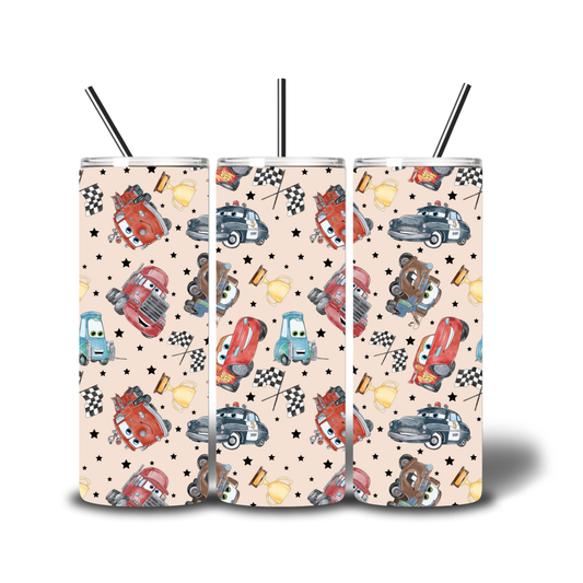 cars printed cup tumbler