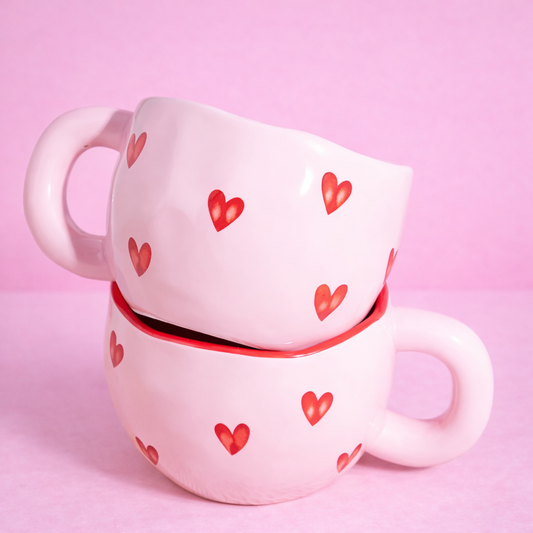 ceramic heart mug