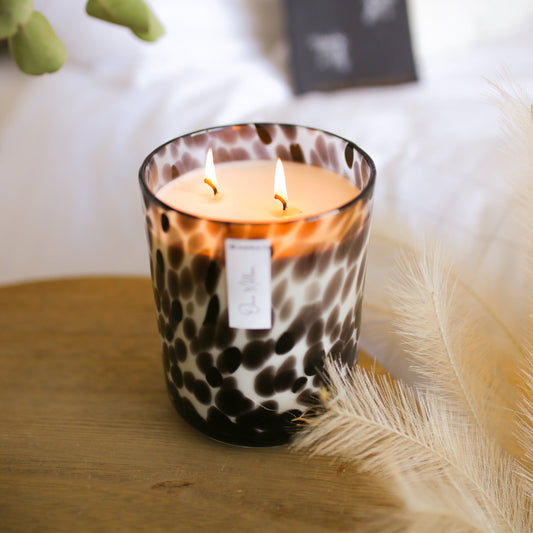 cheetah extra large soy candle