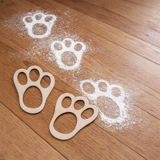 easter bunny foot stencil