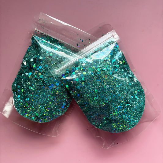 emerald glitter chunky 