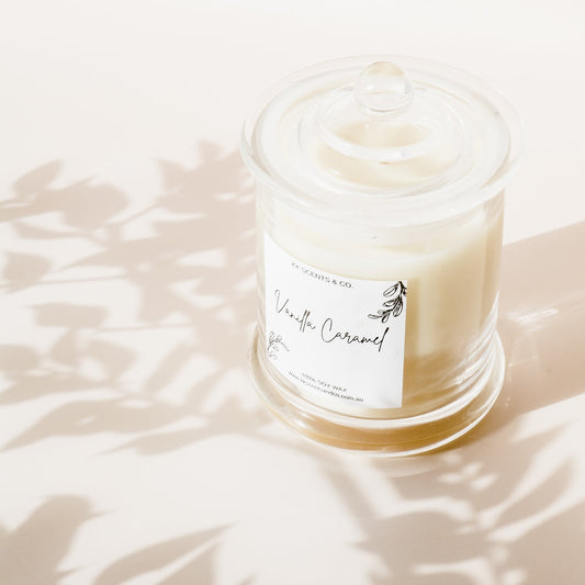 extra large vanilla caramel tahaa affair soy candle