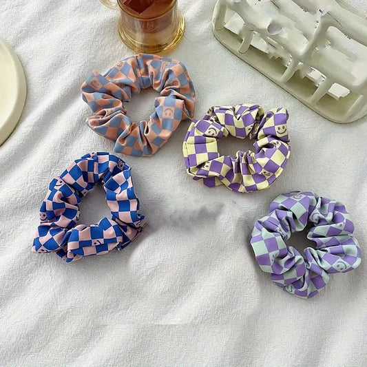 Mini Checkered Scrunchie Pack