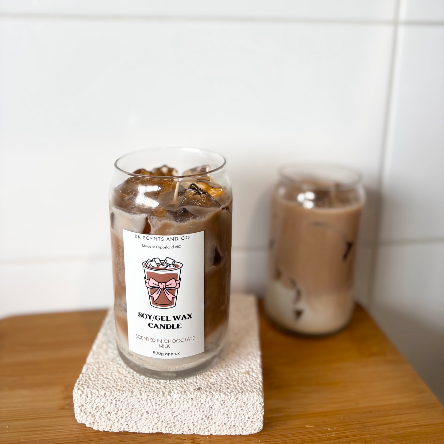 iced chocolate candle