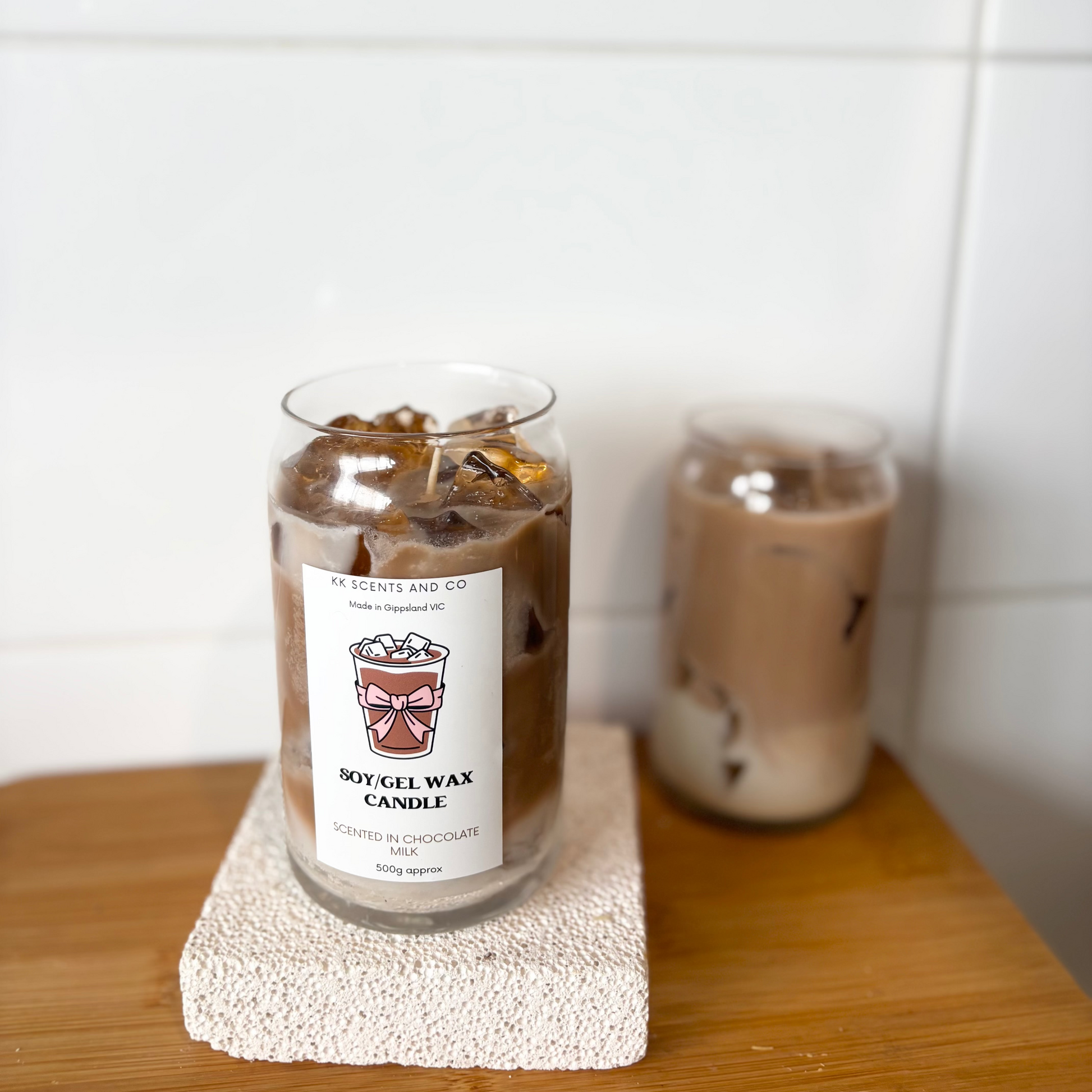 iced chocolate candle