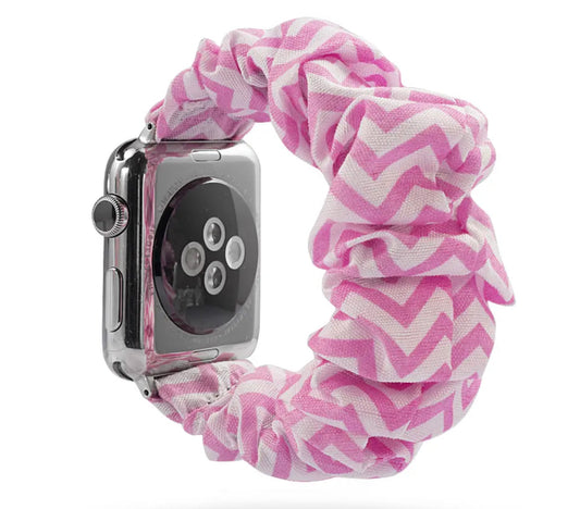 Pink Gingham Scrunchie Apple Watch Band