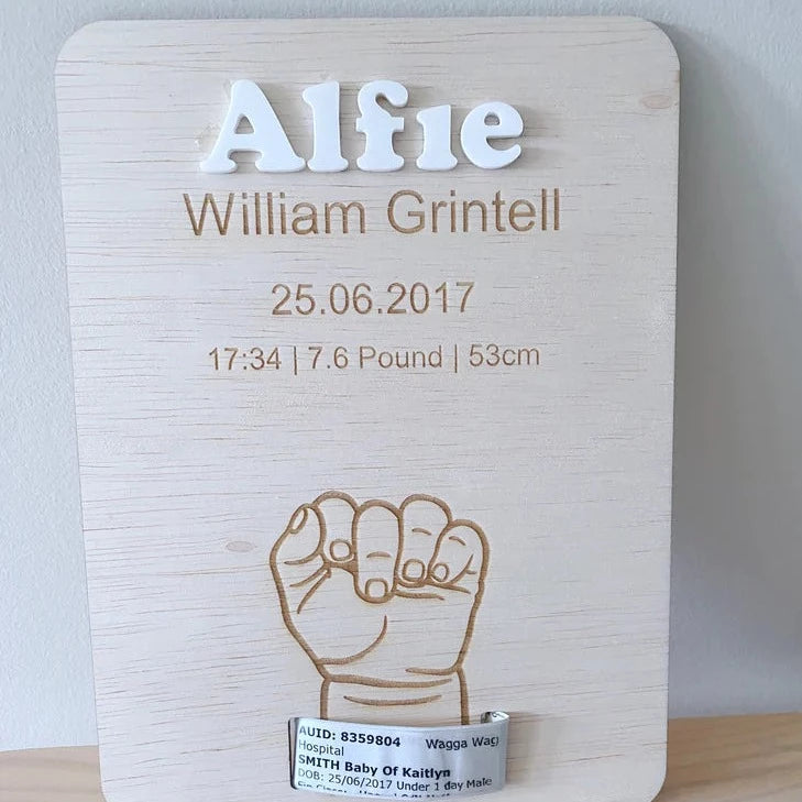 Personalised Hospital Band Plaque