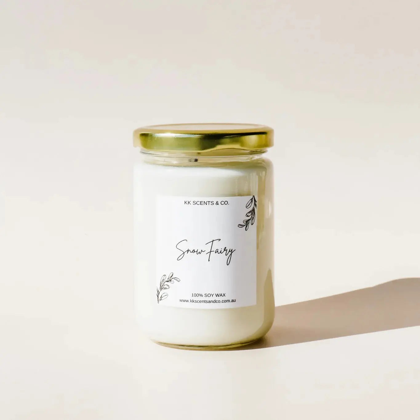 Gold lid soy candle Australia 