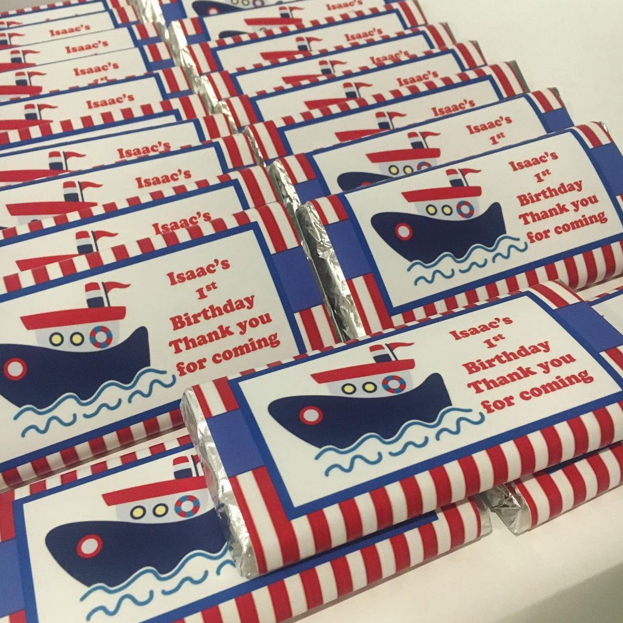 kids birthday chocolate bar event favours