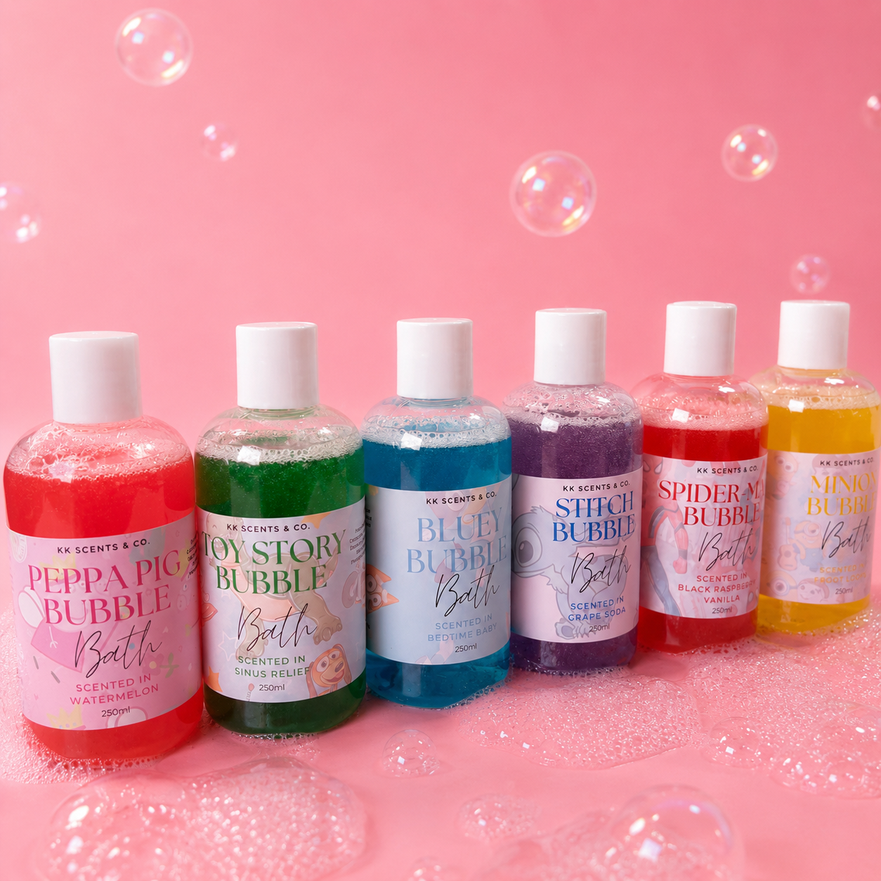 kids character bubble bath