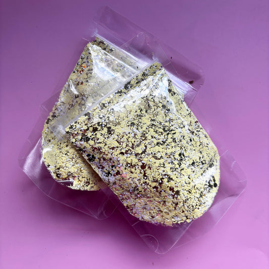 lemon yellow glitter