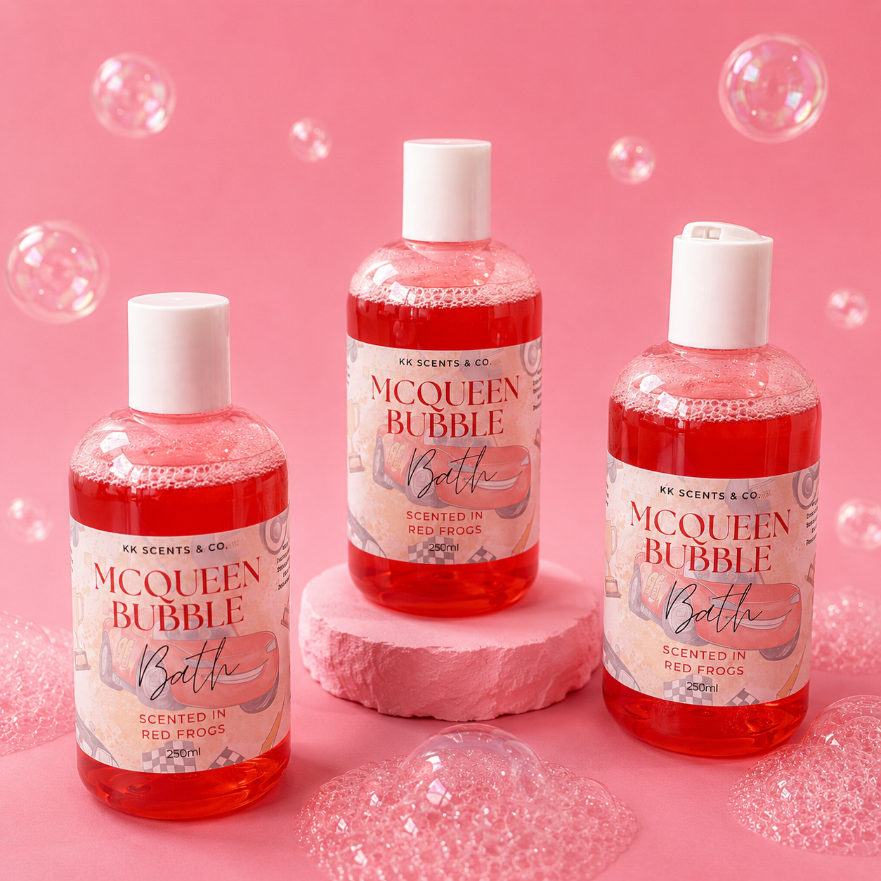 lightning McQueen bubble bath