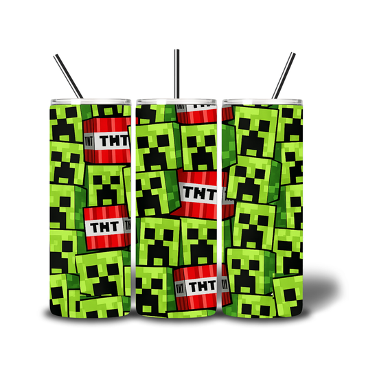 minecraft printed cup tumbler
