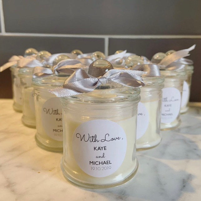 mini candle favours