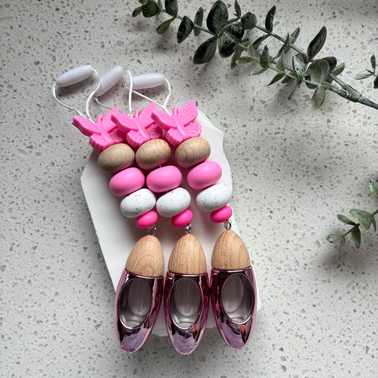 pink butterfly car hanging diffuser