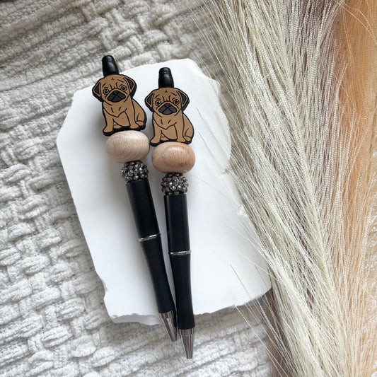 pug beaded pen