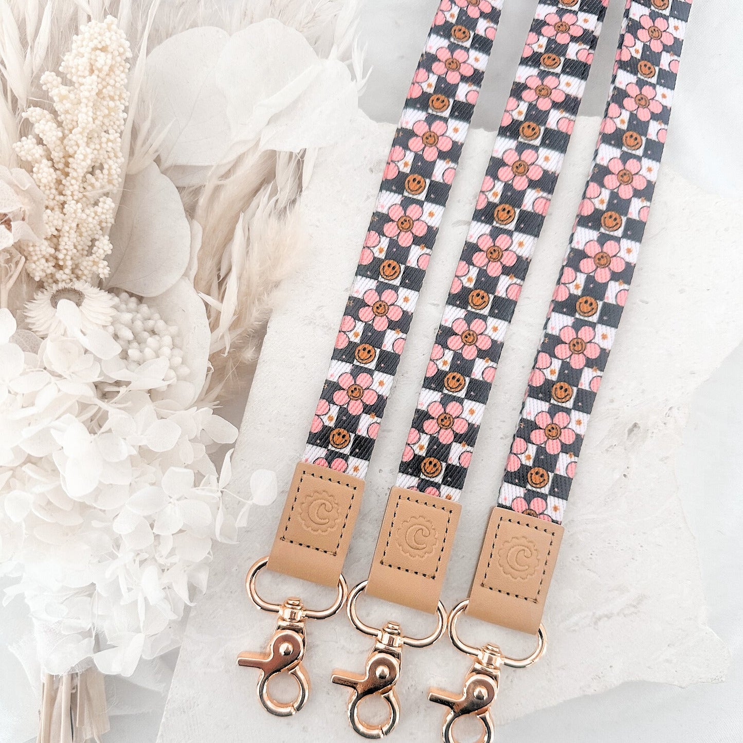 retro fabric lanyard teacher