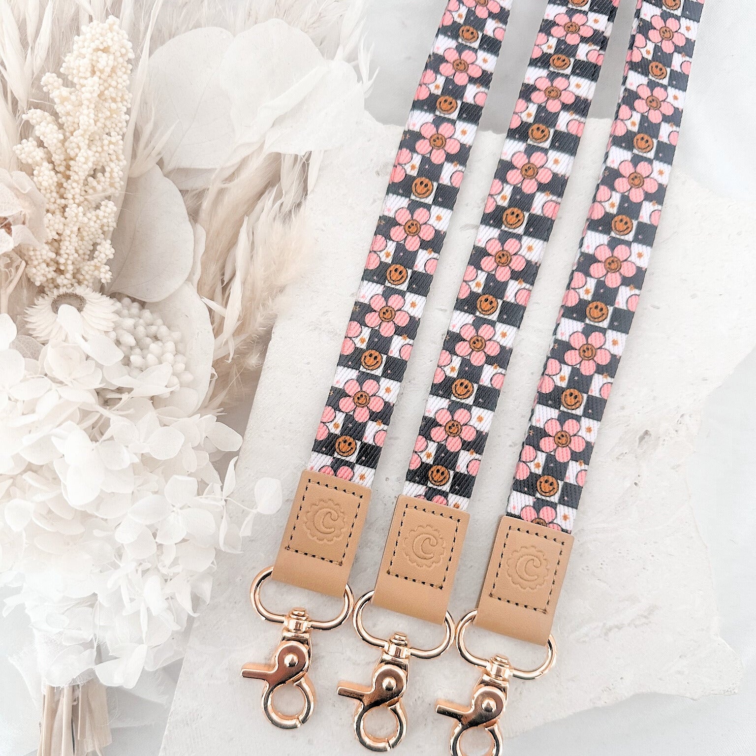 retro fabric lanyard teacher