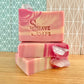 rose quartz crystal soap