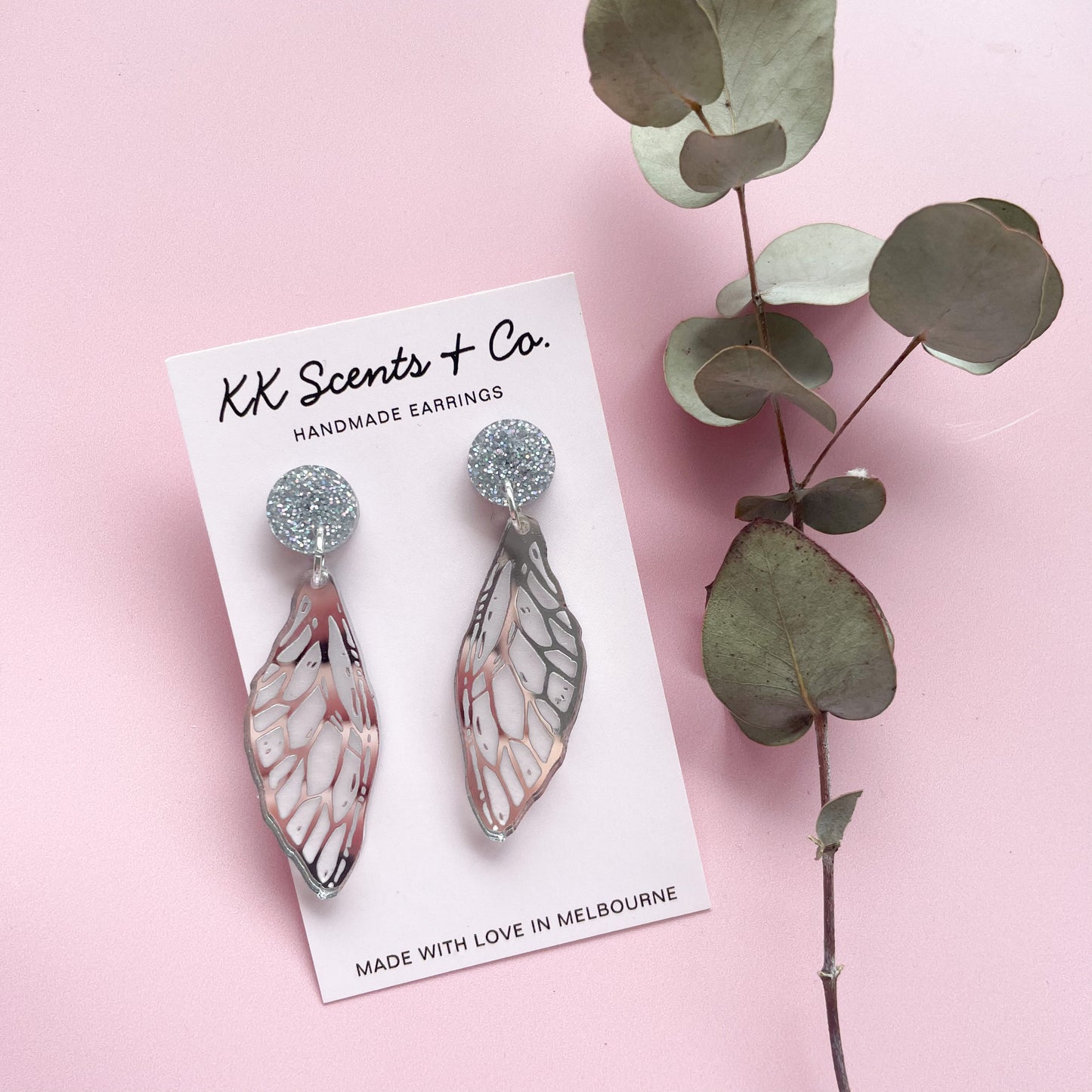silver butterfly earrings
