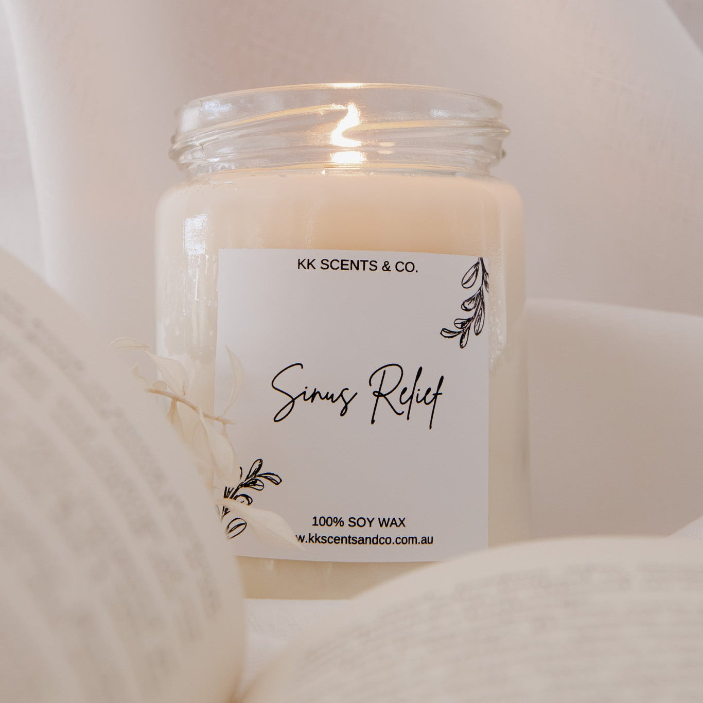 sinus relief winter blend soy candle australia