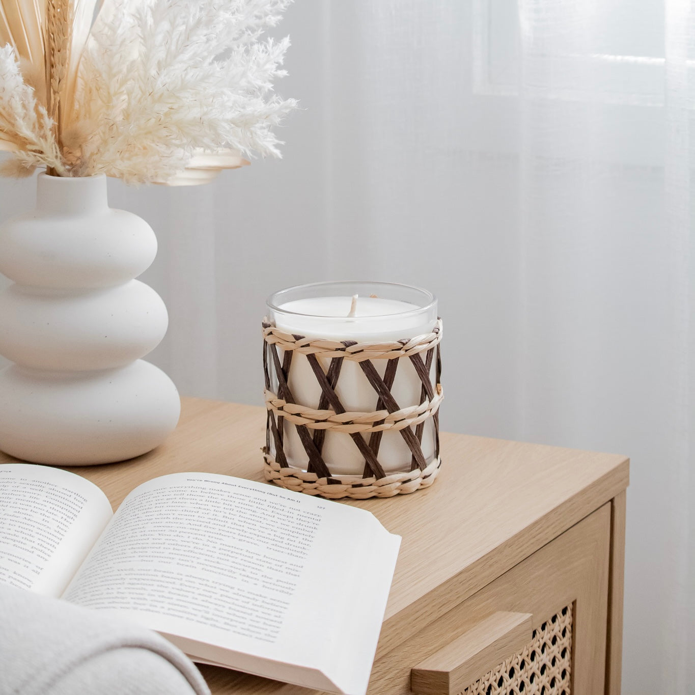 boho soy candle
