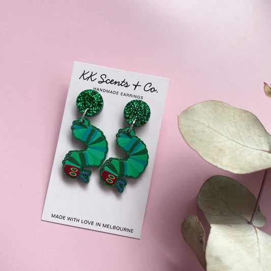 the hungry caterpillar earrings