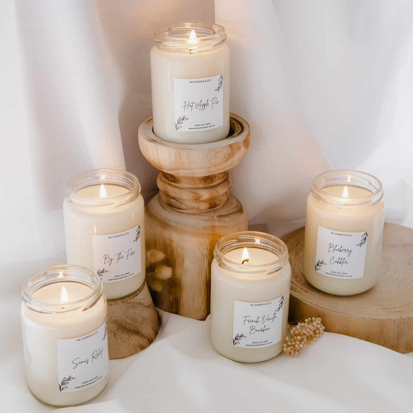 winter soy candle bundle