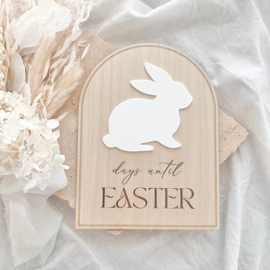 wooden easter countdown