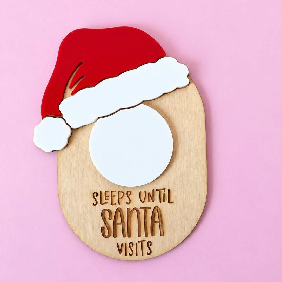 wooden santa countdown