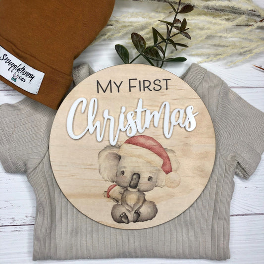 3D My First Christmas Plaque – Koala