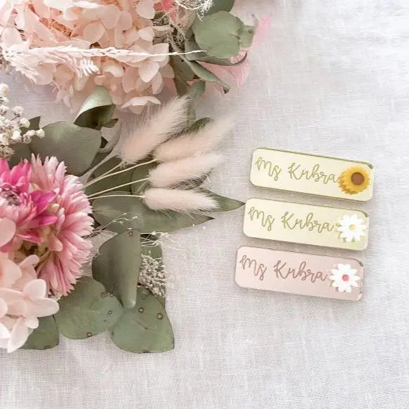 Personalised ‘Bloom from within’ Name Badge KK Scents & Co.