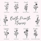 Personalised Keychain | Birth Flower KK Scents & Co.