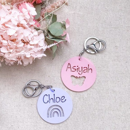 Personalised kids bag tags