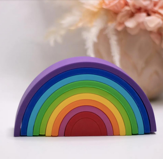 Silicone Rainbow Stacking Toy - Bright