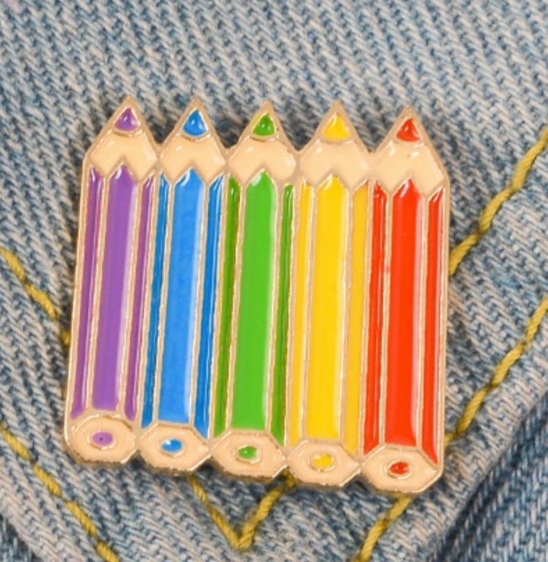 Teacher Pencil Enamel Pin