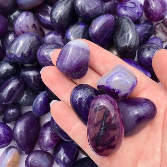 Purple Agate Tumbled Stone