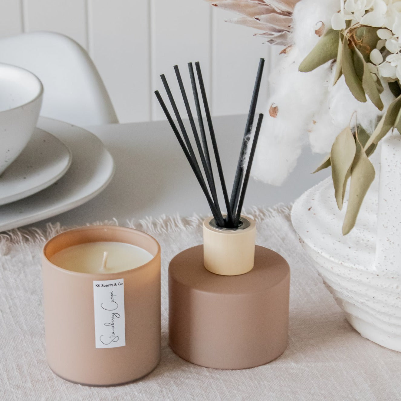 Brown Candle & Diffuser Duo Set