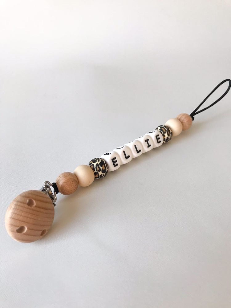 Personalised Leopard Dummy Chain