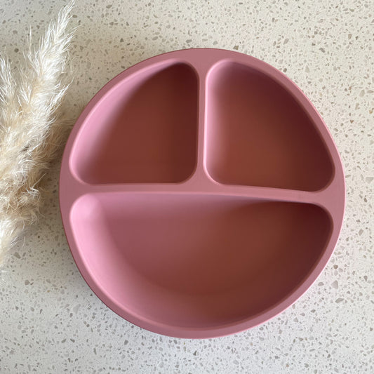Mauve Silicone Baby Plate