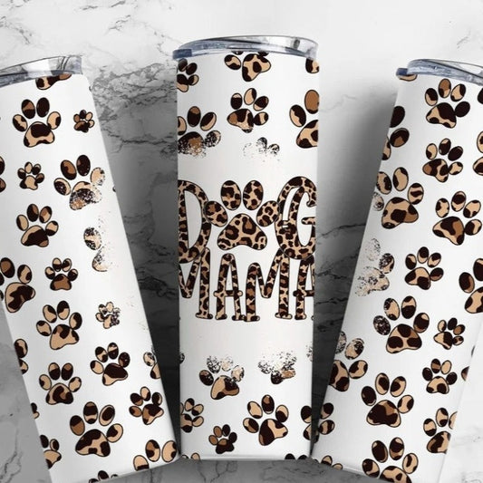 Dog mama printed tumbler